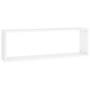 Estantes cubo de pared 4 uds contrachapado blanco 80x15x26,5 cm en Estanterías | Comprar online en Foru.es