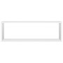 Estantes cubo de pared 4 uds contrachapado blanco 80x15x26,5 cm en Estanterías | Comprar online en Foru.es