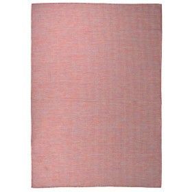 Alfombra de exterior de tejido plano rojo 140x200 cm de vidaXL, Alfombras - Ref: Foro24-340824, Precio: 45,56 €, Descuento: %