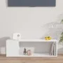 Mueble para TV madera contrachapada blanco brillo 100x24x32 cm de vidaXL, Muebles TV - Ref: Foro24-809167, Precio: 36,22 €, D...