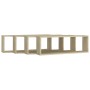 Estante cubo pared 4uds contrachapado roble Sonoma 80x15x26,5cm en Estanterías | Comprar online en Foru.es