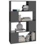 Estantería/divisor de espacios gris brillo 80x24x124,5 cm de vidaXL, Librerías y estanterías - Ref: Foro24-809142, Precio: 53...