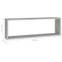 Estante de pared 2 uds contrachapado gris hormigón 80x15x26,5cm en Estanterías | Comprar online en Foru.es