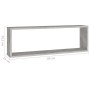 Estante de pared 4 uds contrachapado gris hormigón 80x15x26,5cm en Estanterías | Comprar online en Foru.es