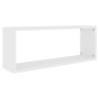 Estante cubo de pared 2 uds madera ingeniería blanco 60x15x23cm en Estanterías | Comprar online en Foru.es