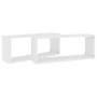 Estante cubo de pared 2 uds madera ingeniería blanco 60x15x23cm en Estanterías | Comprar online en Foru.es
