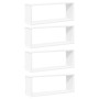 Estante cubo de pared 4 uds contrachapado blanco 60x15x23 cm en Estanterías | Comprar online en Foru.es