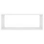 Estantes cubo de pared 6 uds contrachapada blanco 60x15x23 cm en Estanterías | Comprar online en Foru.es