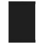 Estante cubo de pared 2 uds contrachapado negro 60x15x23 cm en Estanterías | Comprar online en Foru.es