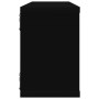 Estante cubo de pared 4 uds contrachapado negro 60x15x23 cm en Estanterías | Comprar online en Foru.es