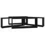 Estante cubo de pared 4 uds contrachapado negro 60x15x23 cm en Estanterías | Comprar online en Foru.es