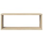 Estante cubo pared 4 uds contrachapado roble Sonoma 60x15x23 cm en Estanterías | Comprar online en Foru.es