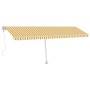 Toldo automático LED sensor de viento amarillo blanco 600x350cm de vidaXL, Toldos - Ref: Foro24-3069693, Precio: 918,60 €, De...