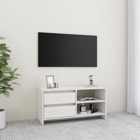 Mueble para TV de madera maciza de pino blanco 80x31x39 cm de vidaXL, Muebles TV - Ref: Foro24-809895, Precio: 62,93 €, Descu...