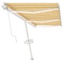 Toldo automático LED sensor de viento amarillo blanco 600x350cm de vidaXL, Toldos - Ref: Foro24-3069693, Precio: 918,60 €, De...