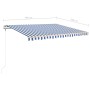 Toldo manual retráctil con LED azul y blanco 4x3,5 m en Toldos | Comprar online en Foru.es