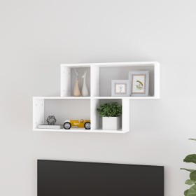 Estantería de pared madera contrachapada blanco 100x18x53 cm en Estanterías | Comprar online en Foru.es