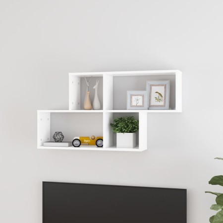 Estantería de pared madera contrachapada blanco 100x18x53 cm en Estanterías | Comprar online en Foru.es