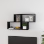 Estante de pared madera contrachapada negro 100x18x53 cm en Estanterías | Comprar online en Foru.es