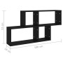 Estante de pared madera contrachapada negro 100x18x53 cm en Estanterías | Comprar online en Foru.es