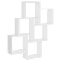 Estante de cubo de pared madera contrachapada blanco 78x15x93cm en Estanterías | Comprar online en Foru.es