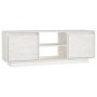 Mueble de TV madera maciza de pino blanco 110x30x40 cm de vidaXL, Muebles TV - Ref: Foro24-809901, Precio: 68,96 €, Descuento: %