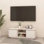 Mueble de TV madera maciza de pino blanco 110x30x40 cm de vidaXL, Muebles TV - Ref: Foro24-809901, Precio: 68,01 €, Descuento: %