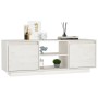 Mueble de TV madera maciza de pino blanco 110x30x40 cm de vidaXL, Muebles TV - Ref: Foro24-809901, Precio: 68,96 €, Descuento: %