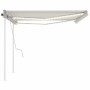Toldo manual retráctil con LED crema 4x3,5 m en Toldos | Comprar online en Foru.es