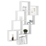 Estante de cubo pared madera contrachapada blanco 90x15x119 cm en Estanterías | Comprar online en Foru.es