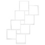 Estante de cubo pared madera contrachapada blanco 90x15x119 cm en Estanterías | Comprar online en Foru.es