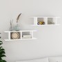 Estantes de pared 2 uds madera contrachapada blanco 75x18x20 cm en Estanterías | Comprar online en Foru.es