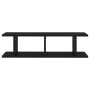 Estante de pared 2 uds madera contrachapada negro 75x18x20 cm en Estanterías | Comprar online en Foru.es