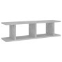 Estante de pared 2 uds contrachapada gris hormigón 75x18x20 cm en Estanterías | Comprar online en Foru.es