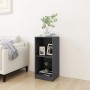 Armario auxiliar madera maciza de pino gris 35,5x33,5x76 cm de vidaXL, Taquillas y armarios de almacenamiento - Ref: Foro24-8...
