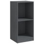 Armario auxiliar madera maciza de pino gris 35,5x33,5x76 cm de vidaXL, Taquillas y armarios de almacenamiento - Ref: Foro24-8...
