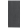 Armario auxiliar madera maciza de pino gris 35,5x33,5x76 cm de vidaXL, Taquillas y armarios de almacenamiento - Ref: Foro24-8...