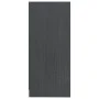 Armario auxiliar madera maciza de pino gris 35,5x33,5x76 cm de vidaXL, Taquillas y armarios de almacenamiento - Ref: Foro24-8...