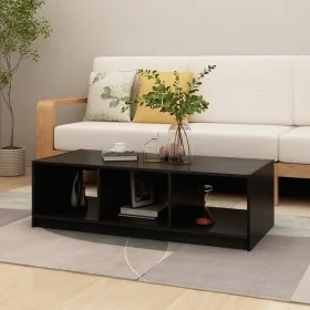 Solid black pine wood coffee table 110x50x34 cm by vidaXL, Coffee table - Ref: Foro24-809916, Price: 67,13 €, Discount: %