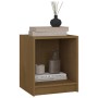 Mesita noche madera pino maciza marrón miel 35,5x33,5x41,5 cm de vidaXL, Mesitas de noche - Ref: Foro24-809925, Precio: 32,49...