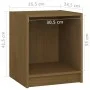 Honey brown solid pine wood nightstand 35.5x33.5x41.5 cm by vidaXL, Nightstands - Ref: Foro24-809925, Price: 32,04 €, Discoun...