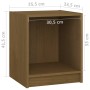 Mesita noche madera pino maciza marrón miel 35,5x33,5x41,5 cm de vidaXL, Mesitas de noche - Ref: Foro24-809925, Precio: 32,49...