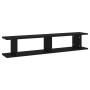 Estantes de pared 2 uds madera contrachapada negro 105x18x20 cm en Estanterías | Comprar online en Foru.es