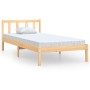 Estructura de cama madera maciza de pino 90x190 cm de vidaXL, Camas y somieres - Ref: Foro24-810047, Precio: 72,16 €, Descuen...