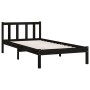 Estructura de cama madera maciza de pino negro 75x190 cm de vidaXL, Camas y somieres - Ref: Foro24-810046, Precio: 92,96 €, D...