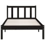 Estructura de cama madera maciza de pino negro 75x190 cm de vidaXL, Camas y somieres - Ref: Foro24-810046, Precio: 92,96 €, D...