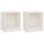 Mesita de noche 2 uds madera de pino blanco 35,5x33,5x41,5 cm de vidaXL, Mesitas de noche - Ref: Foro24-809922, Precio: 37,96...