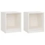 Mesita de noche 2 uds madera de pino blanco 35,5x33,5x41,5 cm de vidaXL, Mesitas de noche - Ref: Foro24-809922, Precio: 37,58...