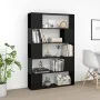 Librería separador madera contrachapada negro 100x24x155 cm de vidaXL, Librerías y estanterías - Ref: Foro24-809198, Precio: ...