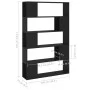 Librería separador madera contrachapada negro 100x24x155 cm de vidaXL, Librerías y estanterías - Ref: Foro24-809198, Precio: ...